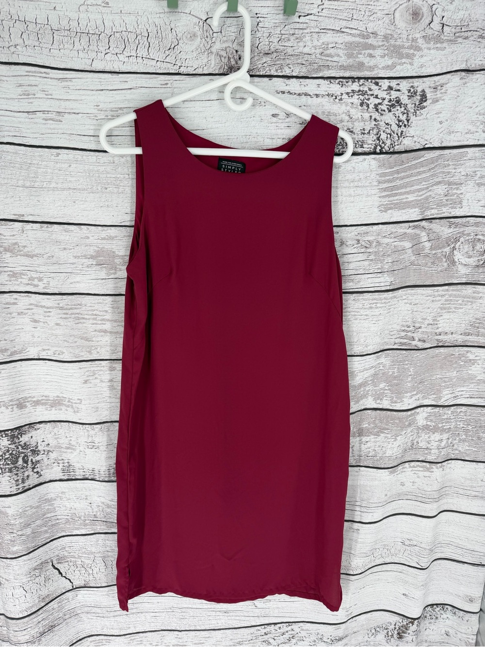 Simply Styled by Sears Sleeveless Wine-Red Mini Dress